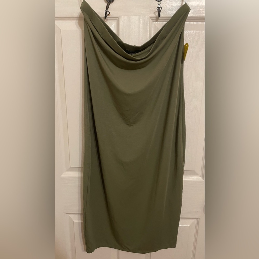 Forever 21 Olive 2X Strapless dress